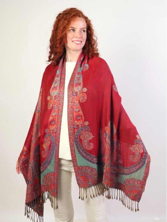 Multi-Tone Paisley Print Pashmina