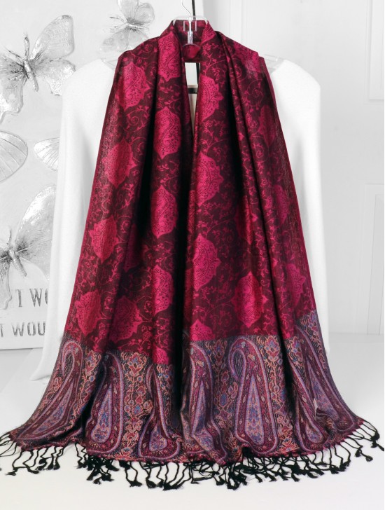 Paisley Print Pashmina W/ Tassels