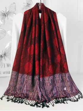 Paisley Print Pashmina W/ Tassels