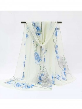 Chiffon Floral Fashion Scarf 