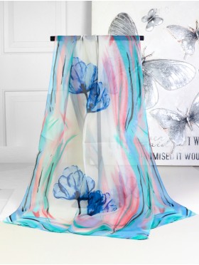 Chiffon Floral Fashion Scarf