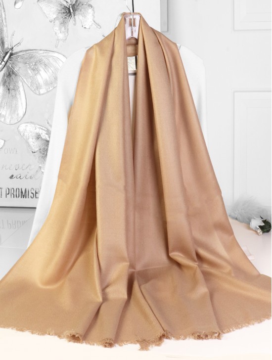 Solid Color Cut Fringe Pashmina Scarf