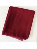 Solid Color Cut Fringe Pashmina Scarf