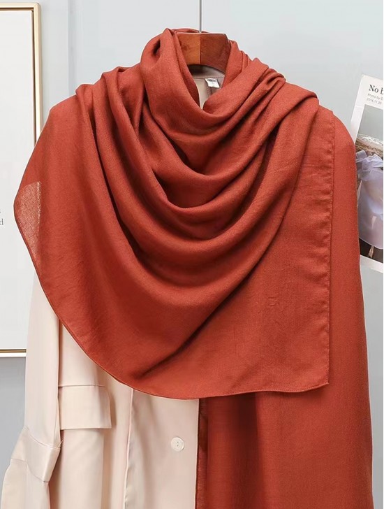 Soft Cotton Feeling Solid Color Scarf