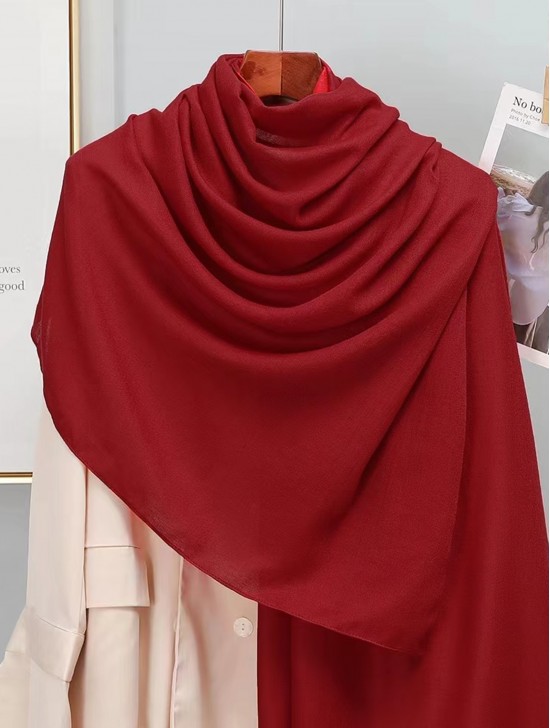 Soft Cotton Feeling Solid Color Scarf