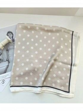 Polka Dot Patterned Square Scarf