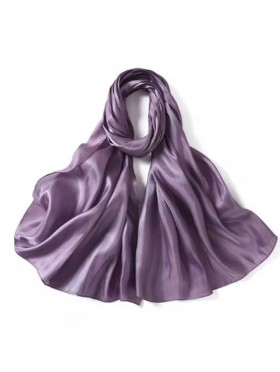 Solid Color Silk Feeling Scarf