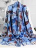 Cashmere Feeling Leaf Print Premium Scarf