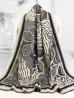 Cashmere Feeling Leaves Print Premium Scarf