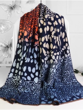 Reversible Cashmere Feeling 3 Tone Print Premium Scarf