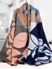 Reversible Cashmere Feeling Rose Print Premium Scarf