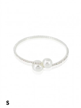 Two Pearls Rhinestone Bracelet