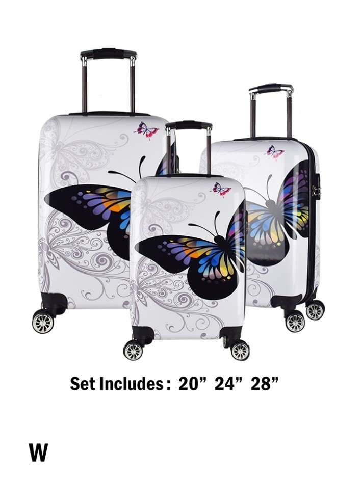 butterfly suitcase set