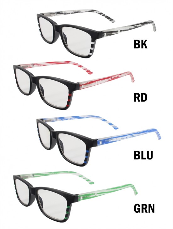 Colored-Side Reading Glasses