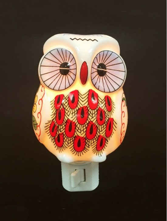 Porcelain Owl Night Light with Gift Box (36PC)